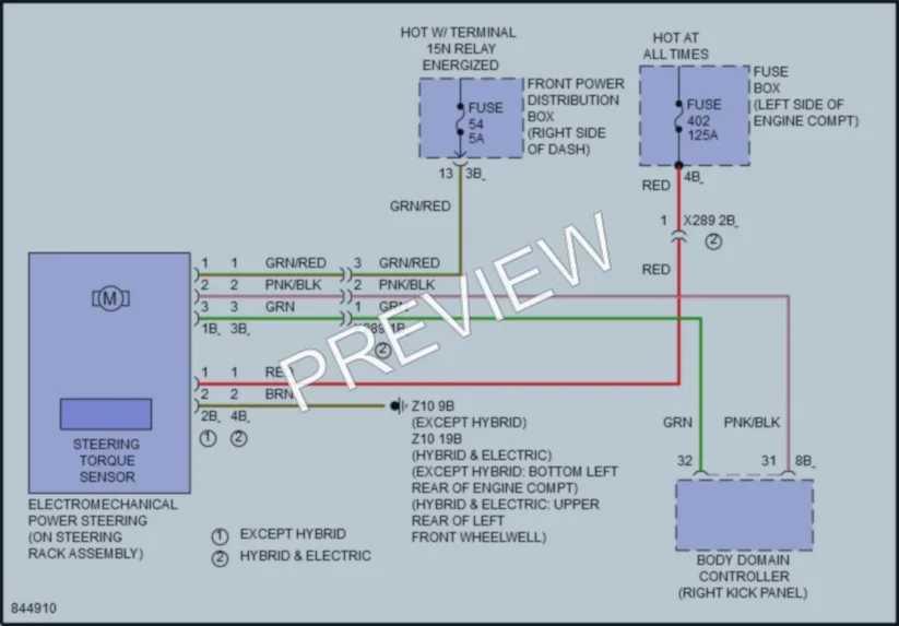 2023 MINI Cooper Electronic Power Steering wiring diagram preview