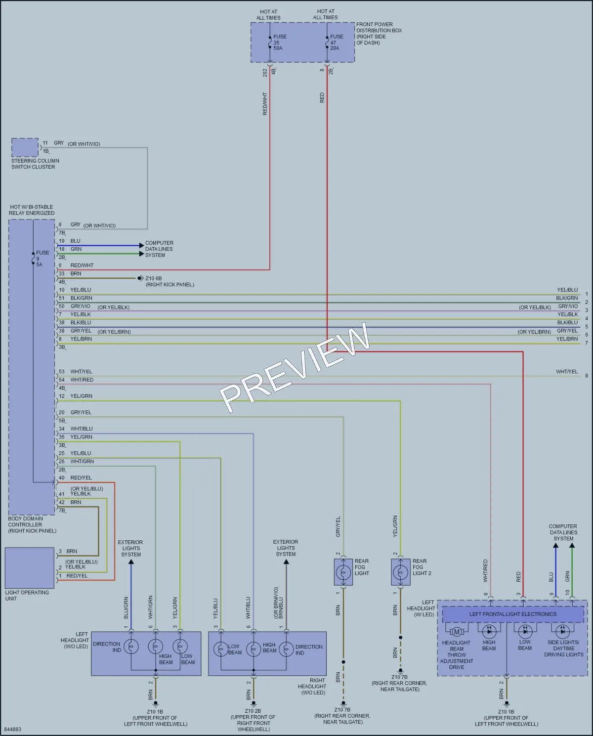 2023 MINI Cooper Headlights wiring diagram preview