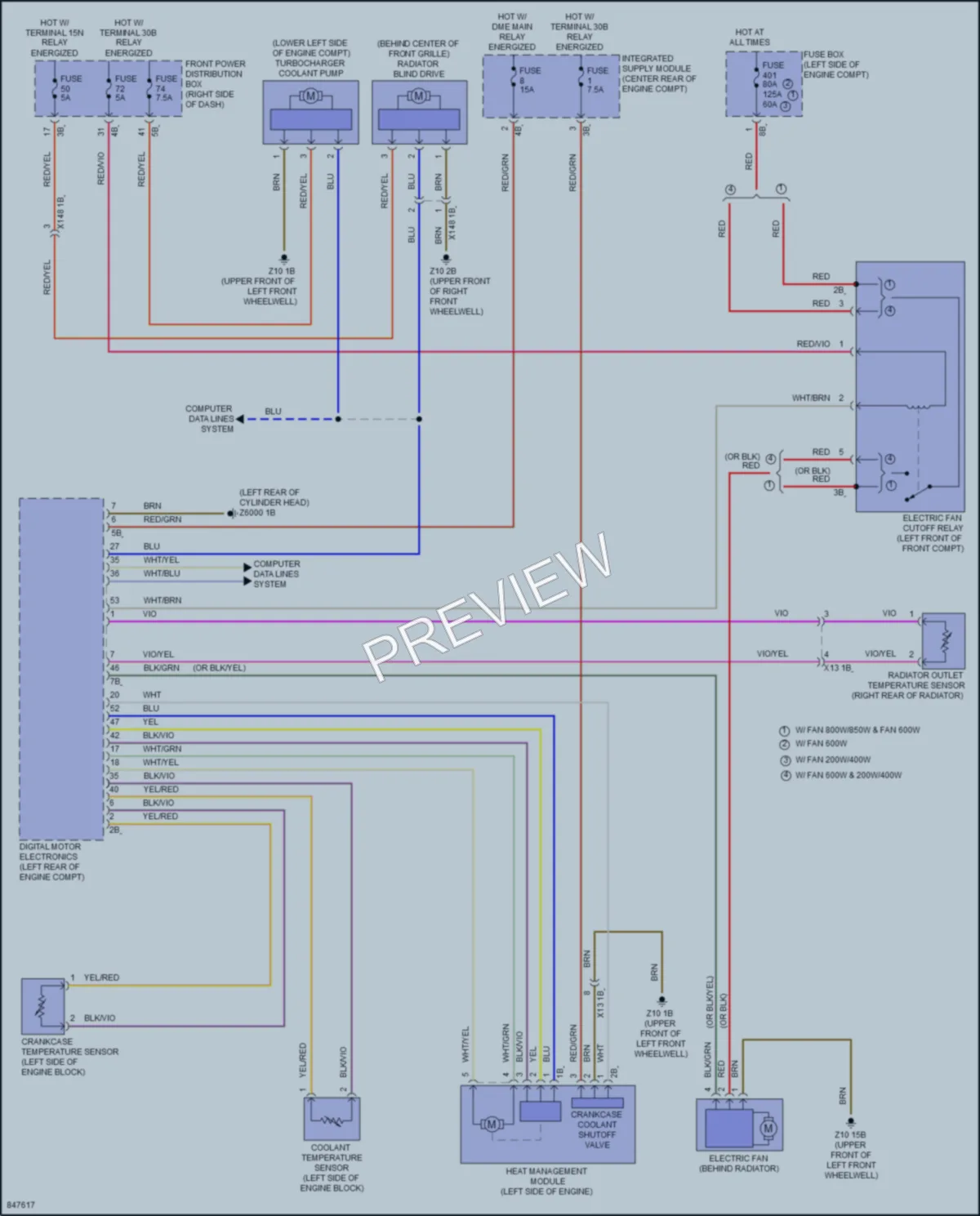 2023 MINI CooperCountryman Cooling Fan wiring diagram preview