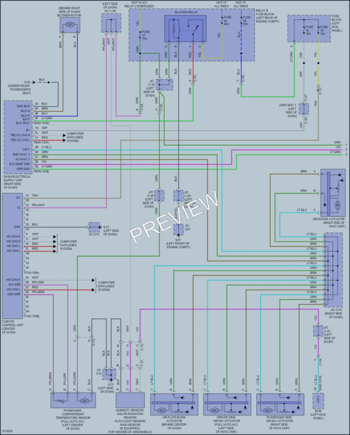 2023 Mazda 3 Air Conditioning wiring diagram preview