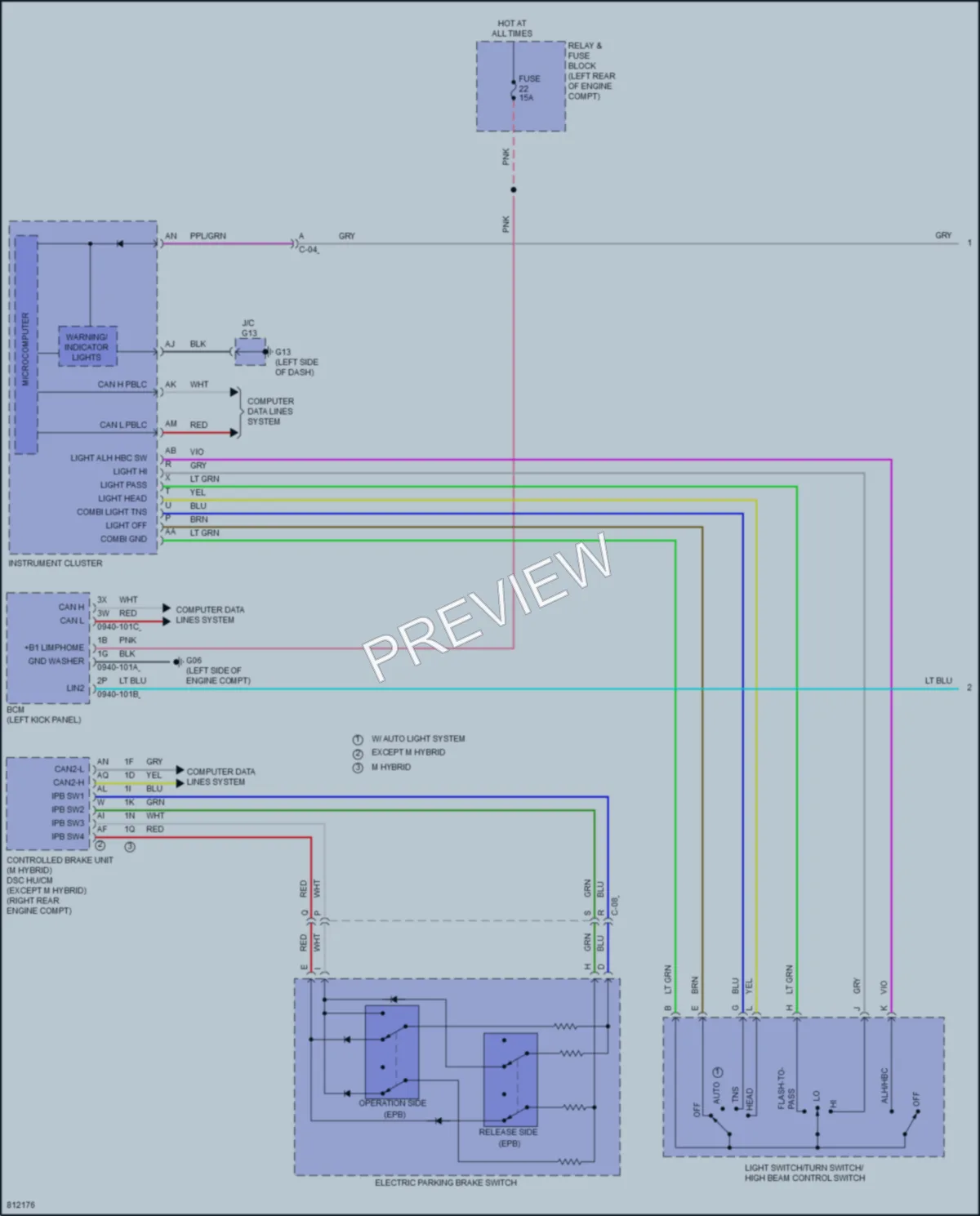 2023 Mazda 3 Headlights wiring diagram preview