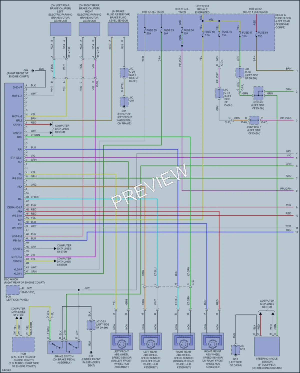 2023 Mazda CX30 Anti Lock Brakes wiring diagram preview