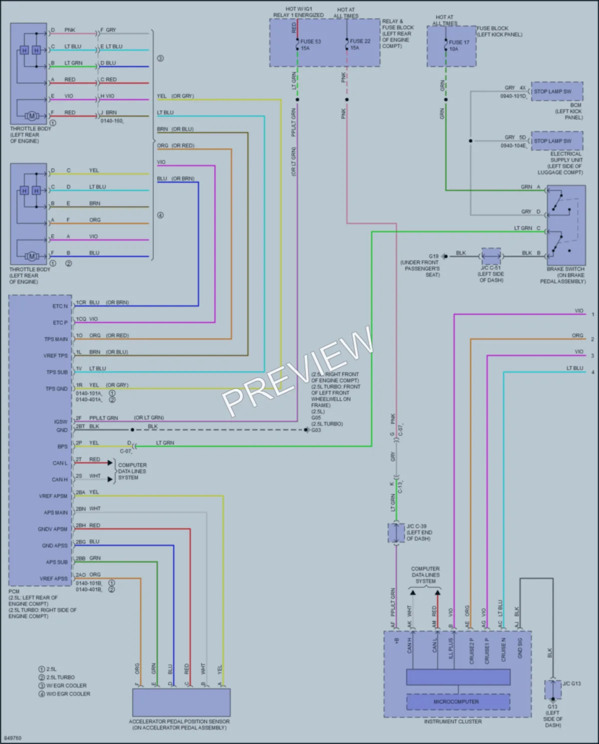 2023 Mazda CX30 Cruise Control wiring diagram preview