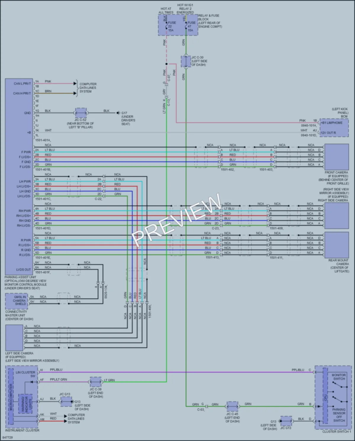 2023 Mazda CX30 Navigation wiring diagram preview