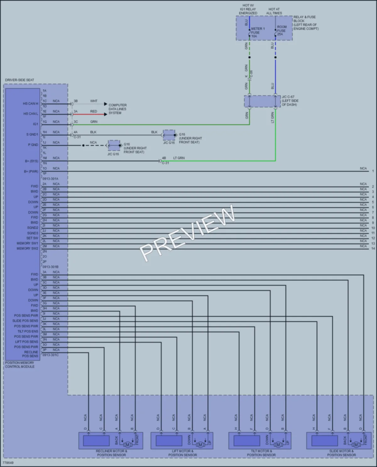 2023 Mazda CX5 Memory Systems wiring diagram preview