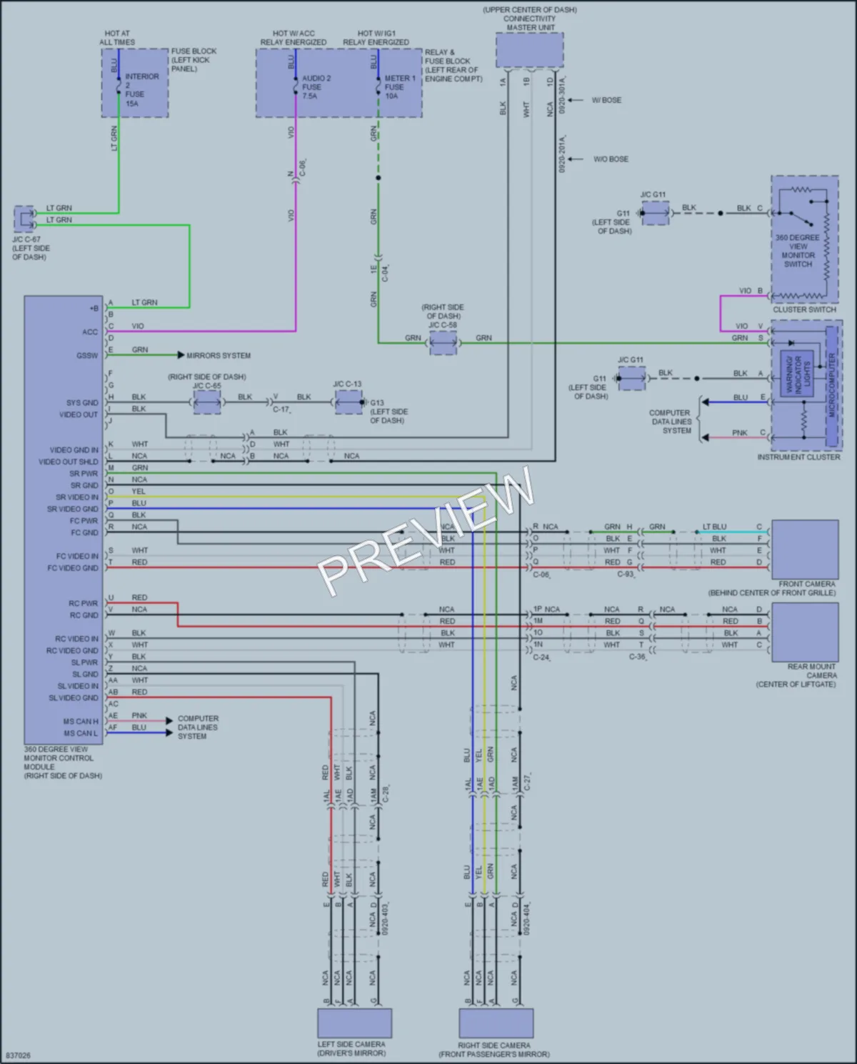 2023 Mazda CX5 Navigation wiring diagram preview