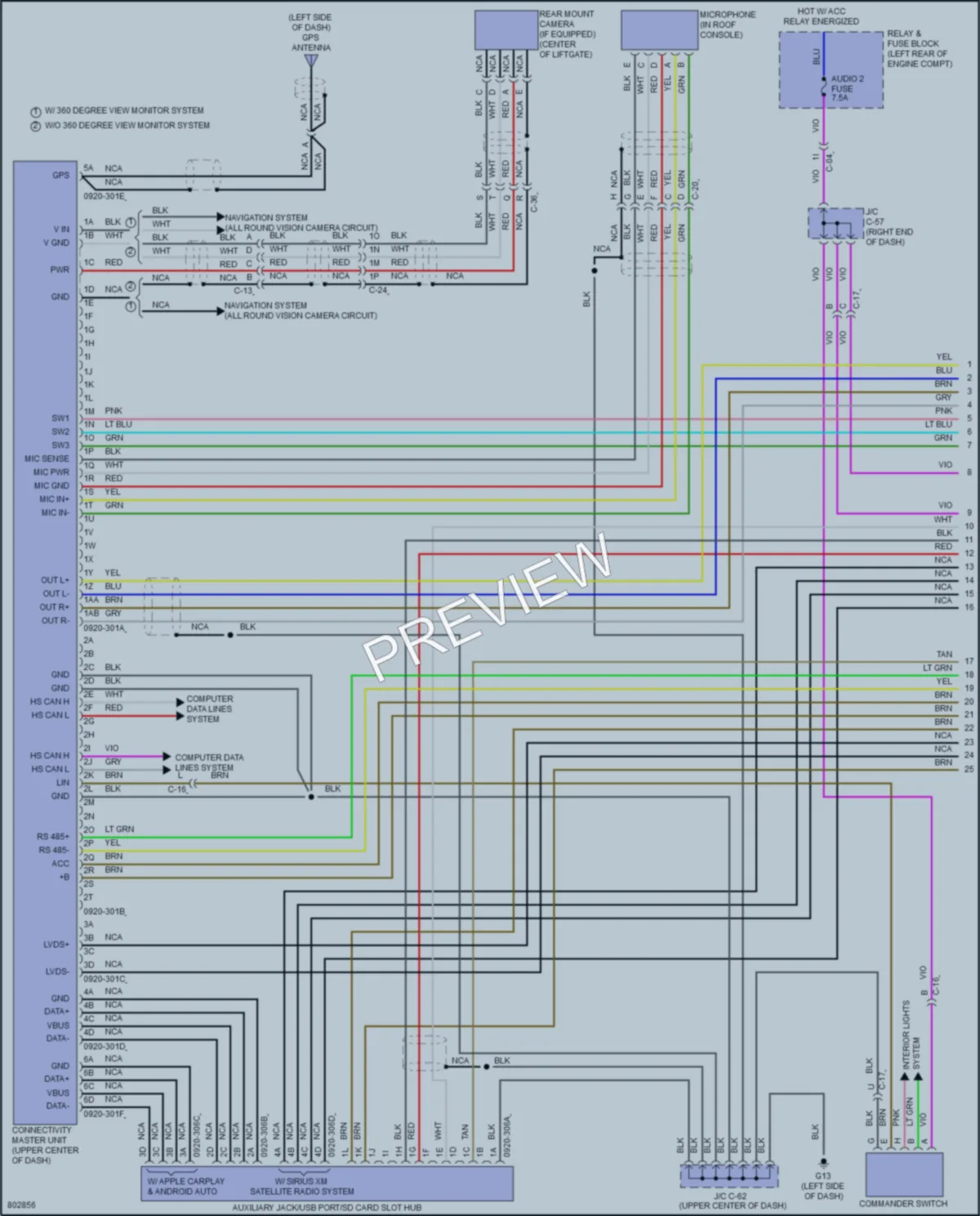 2023 Mazda CX5 Radio wiring diagram preview