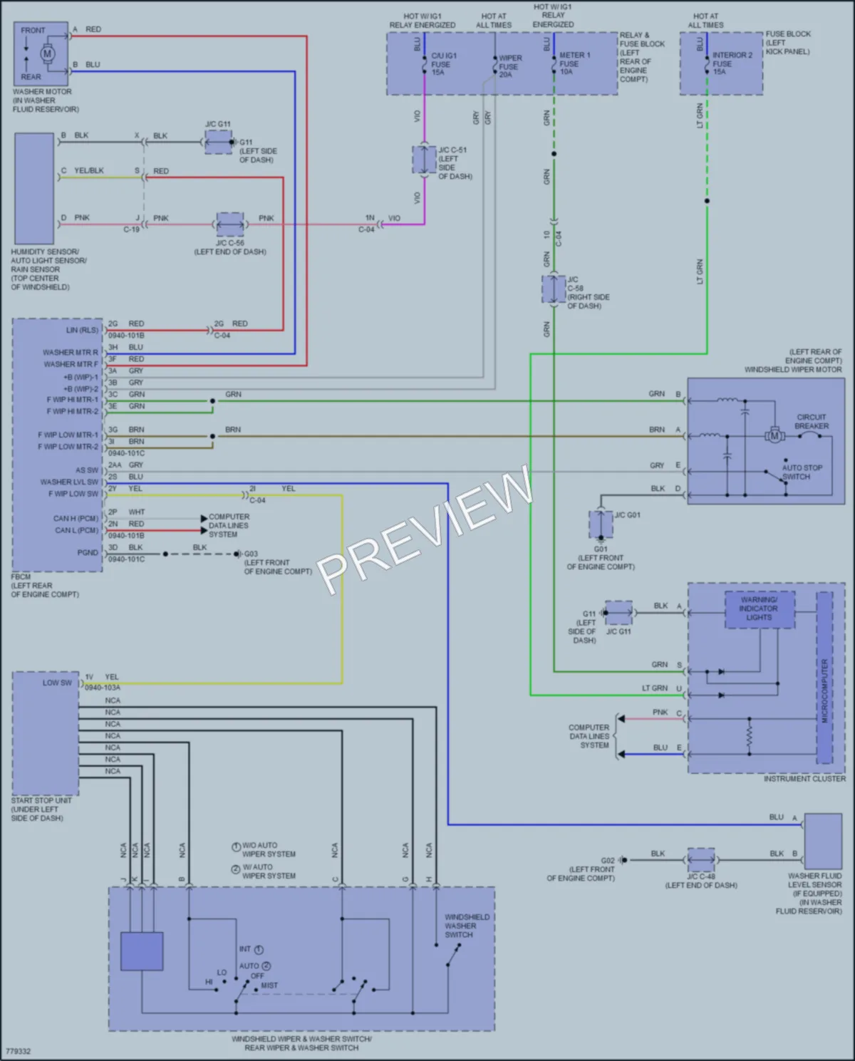 2023 Mazda CX5 Wiper Washer wiring diagram preview