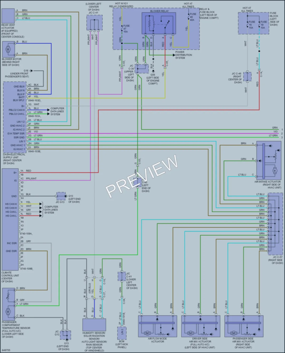 2023 Mazda CX50 Air Conditioning wiring diagram preview
