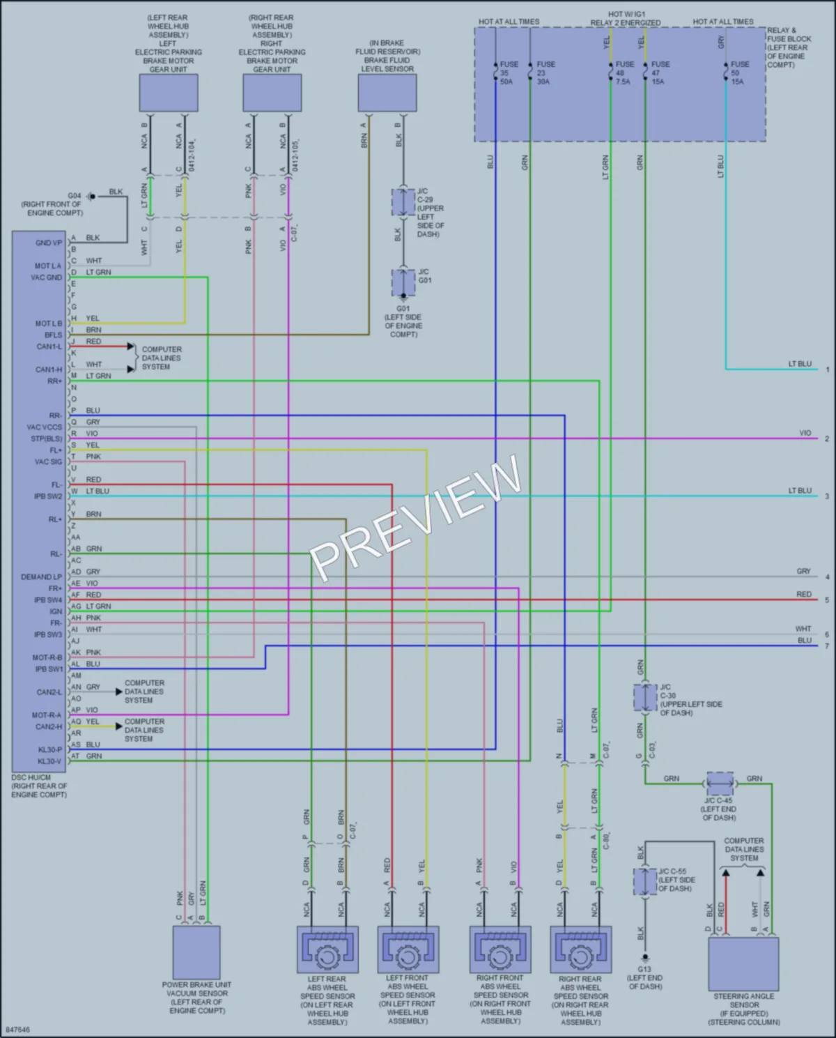 2023 Mazda CX50 Anti Lock Brakes wiring diagram preview