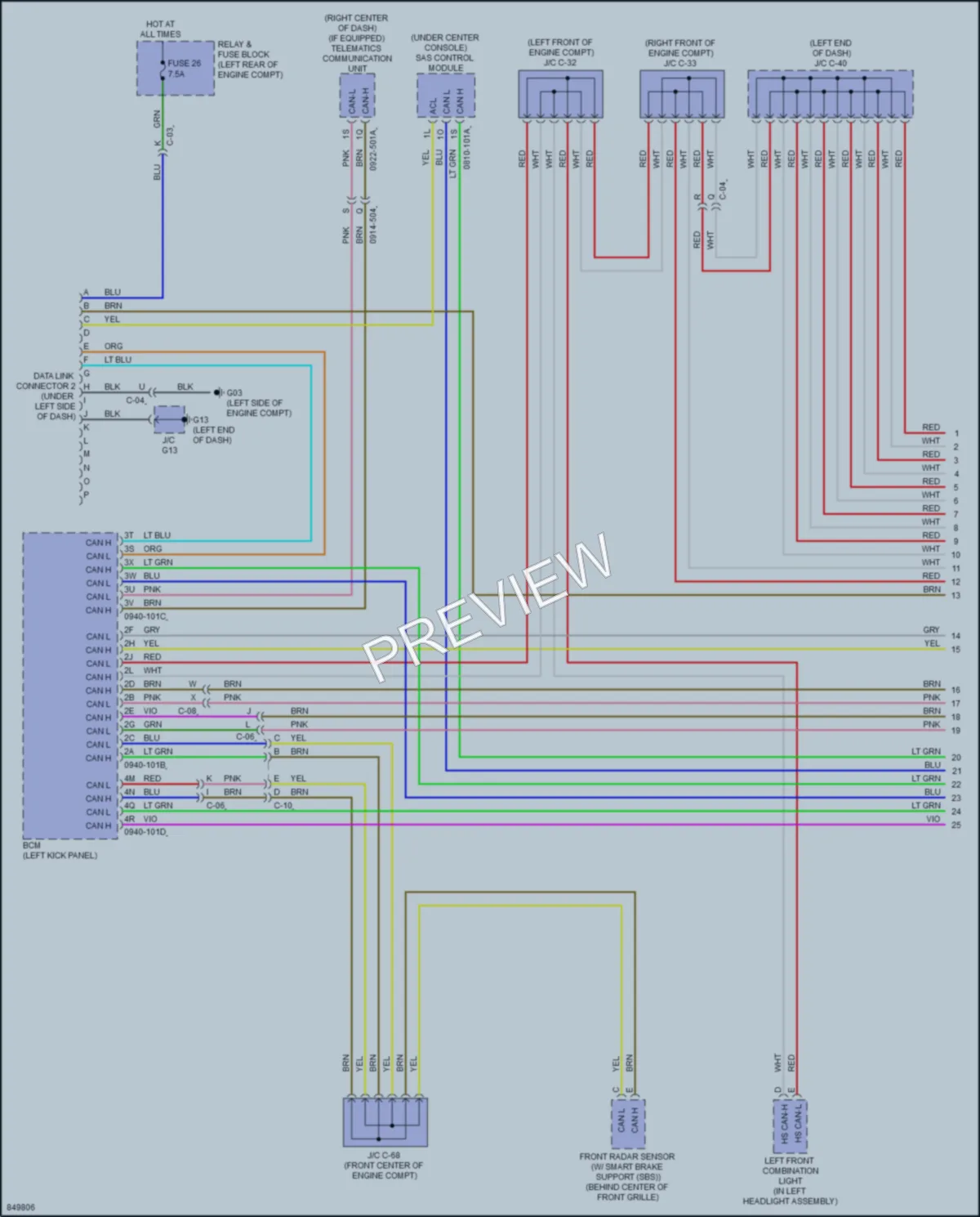 2023 Mazda CX50 Computer Data Lines wiring diagram preview