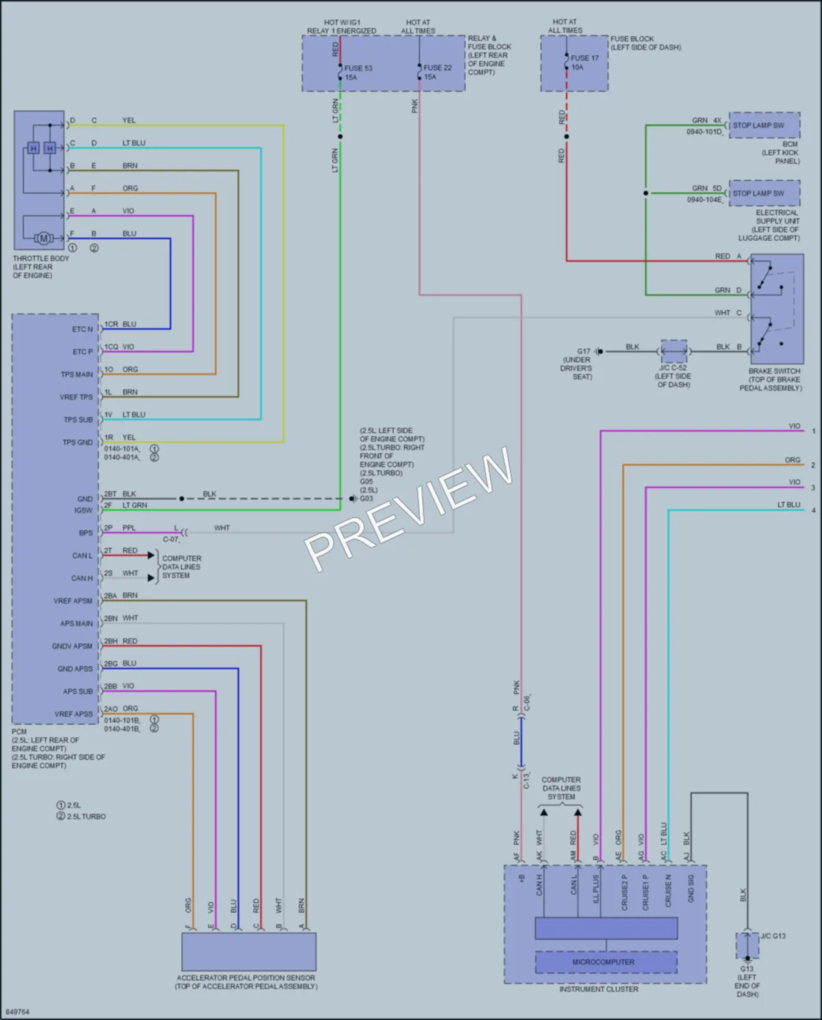 2023 Mazda CX50 Cruise Control wiring diagram preview