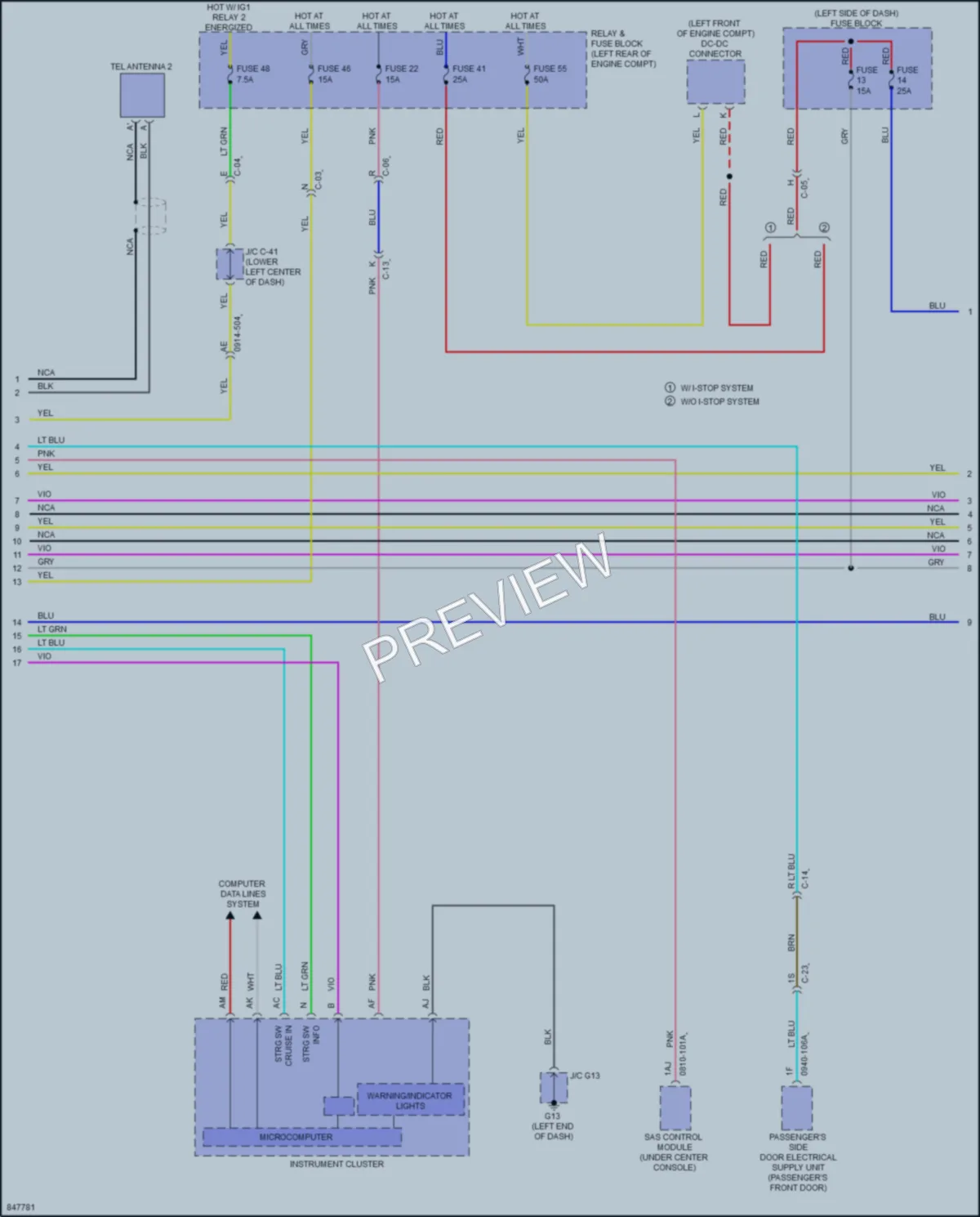 2023 Mazda CX50 Radio wiring diagram preview
