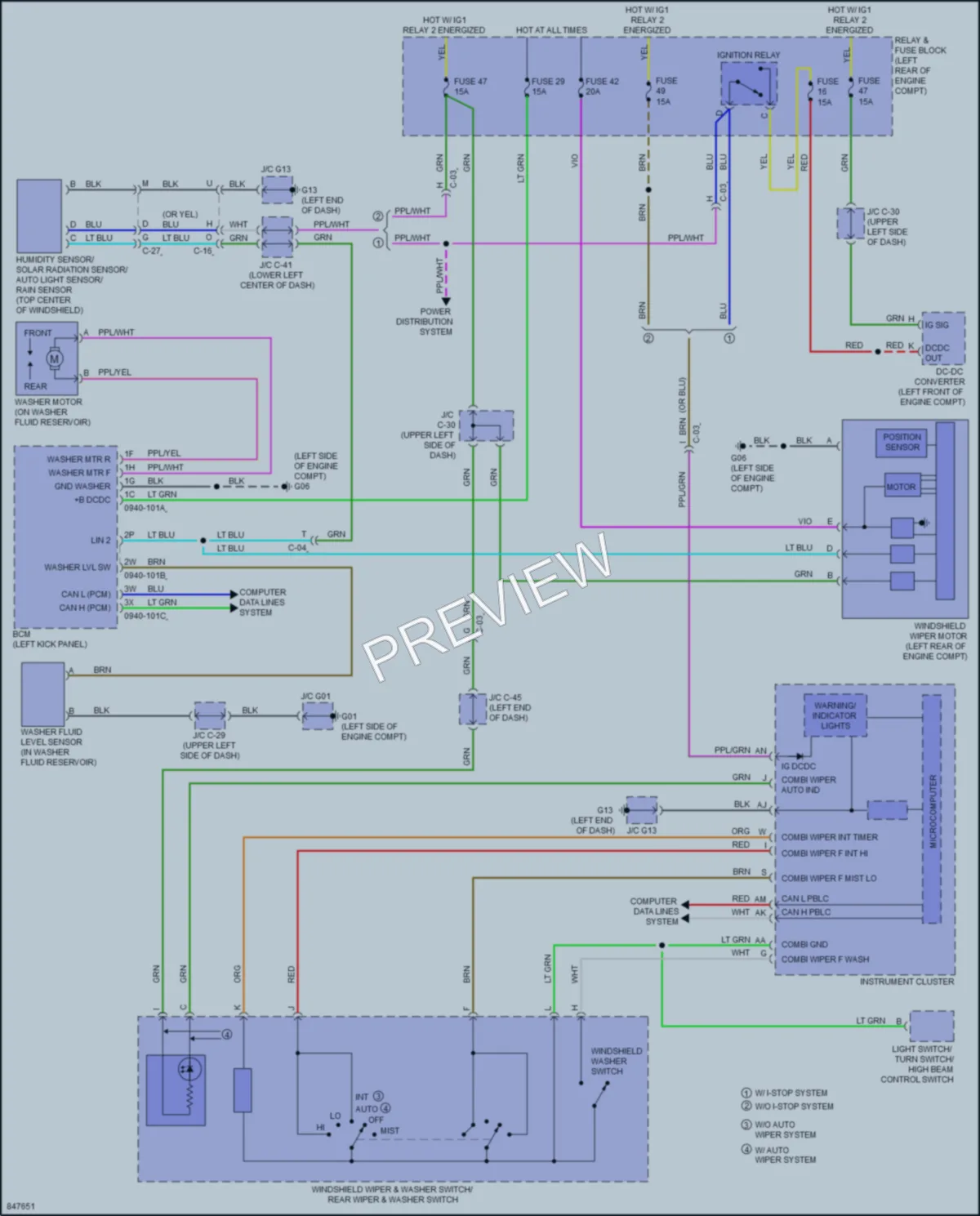 2023 Mazda CX50 Wiper Washer wiring diagram preview
