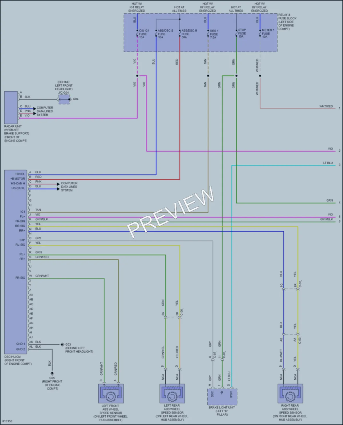 2023 Mazda CX9 Anti Lock Brakes wiring diagram preview