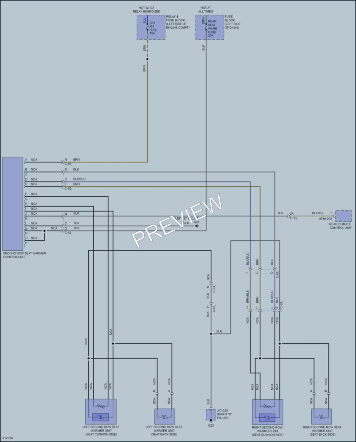 2023 Mazda CX9 Power Seats wiring diagram preview