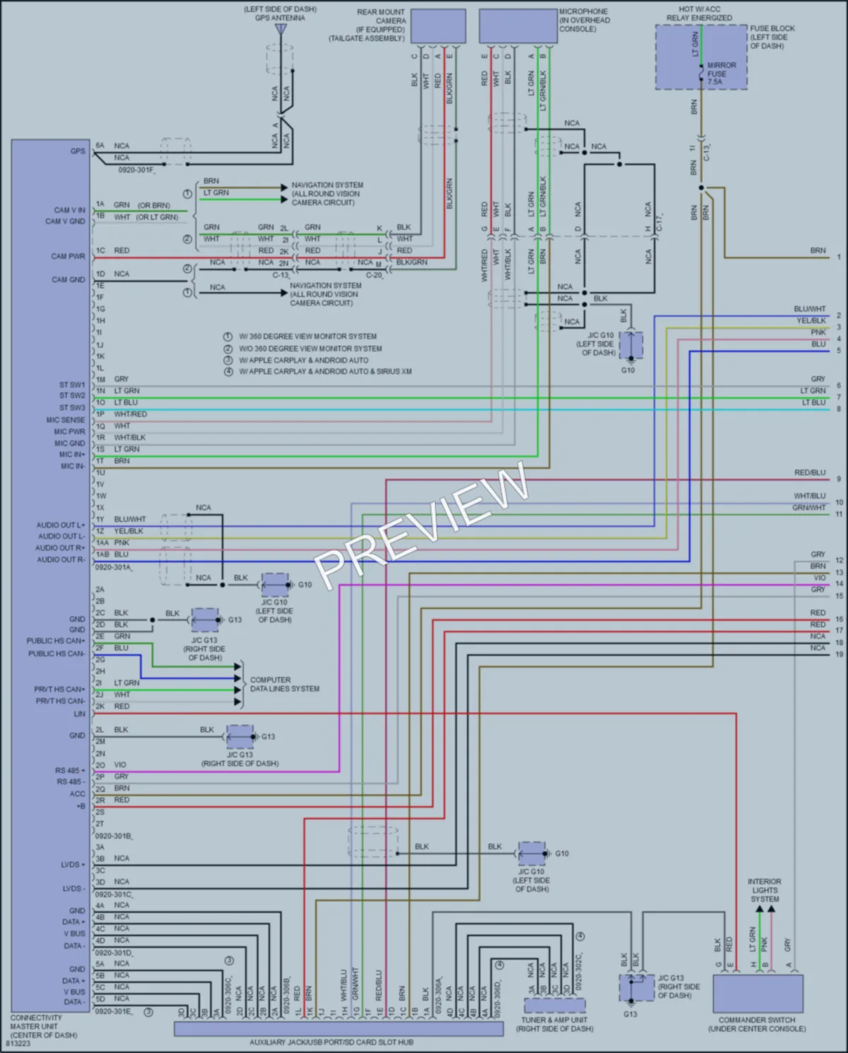 2023 Mazda CX9 Radio wiring diagram preview