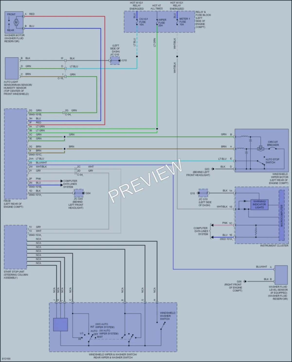 2023 Mazda CX9 Wiper Washer wiring diagram preview