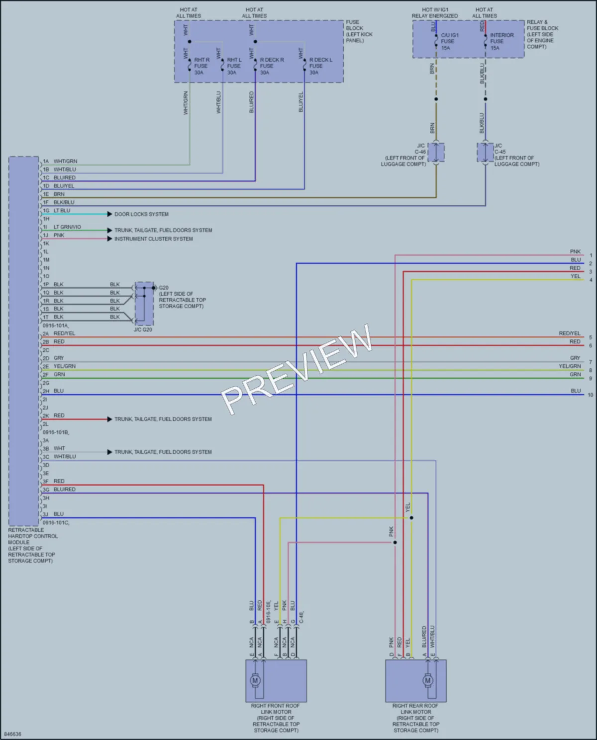 2023 Mazda MX5Miata Power Top Sunroof wiring diagram preview