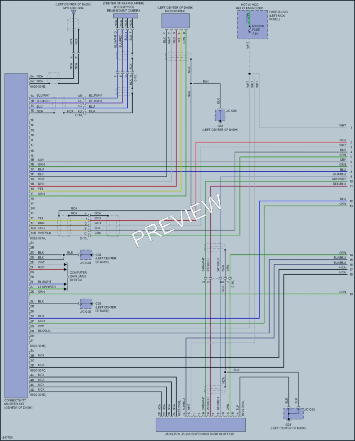 2023 Mazda MX5Miata Radio wiring diagram preview