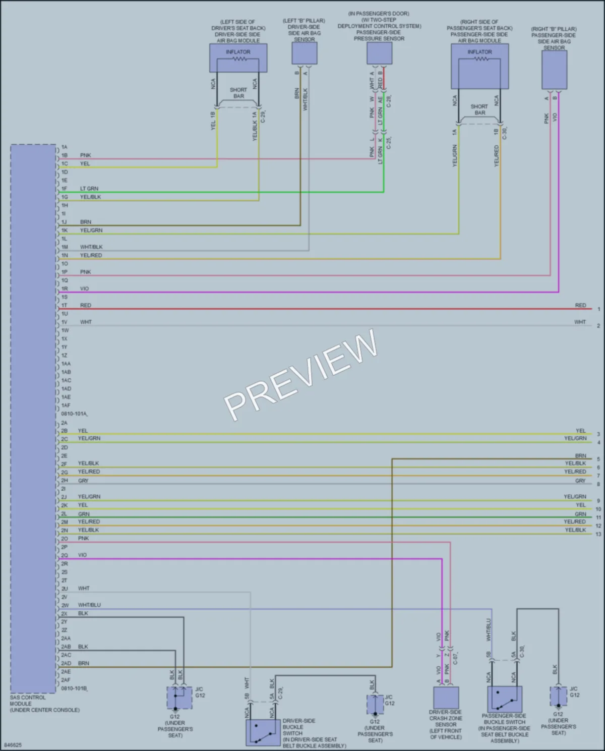 2023 Mazda MX5Miata Supplemental Restraints wiring diagram preview