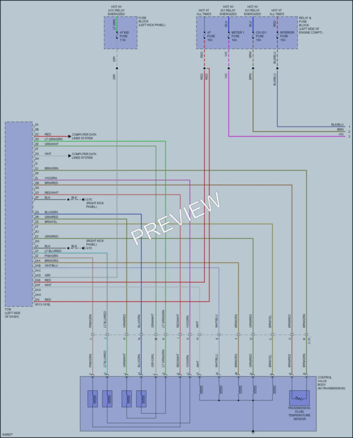 2023 Mazda MX5Miata Transmission wiring diagram preview