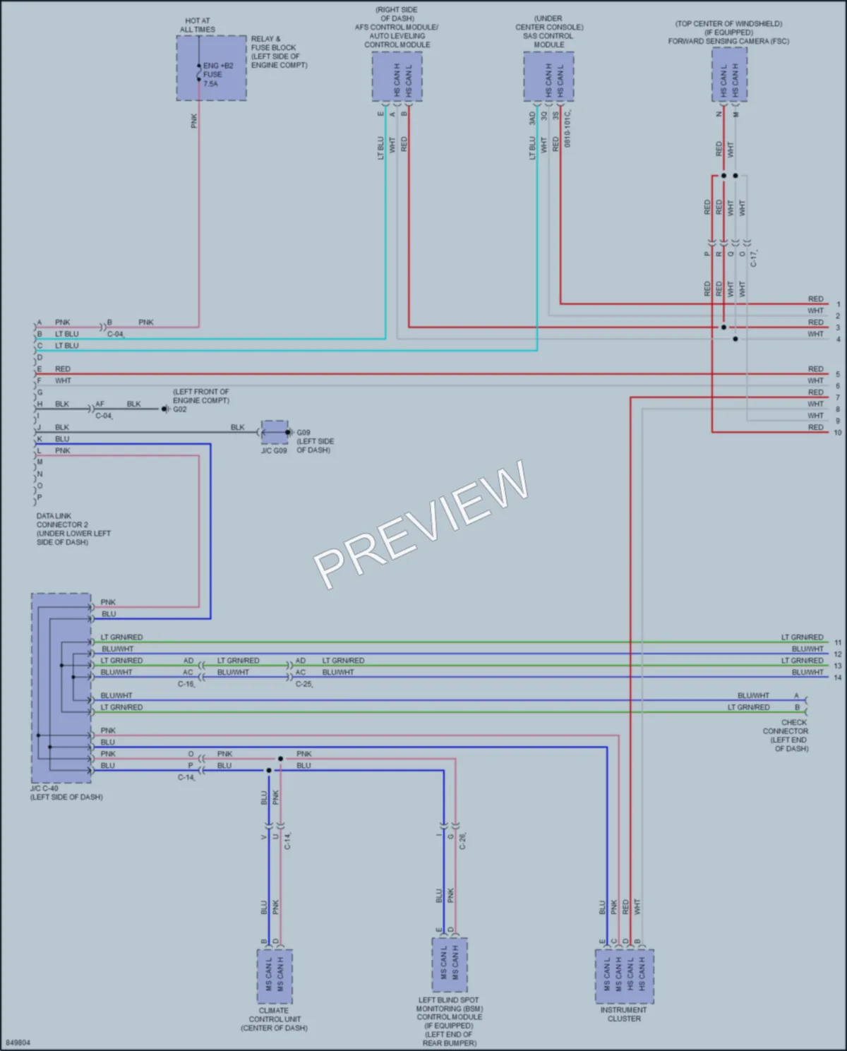 2023 Mazda MX5MiataRF Computer Data Lines wiring diagram preview