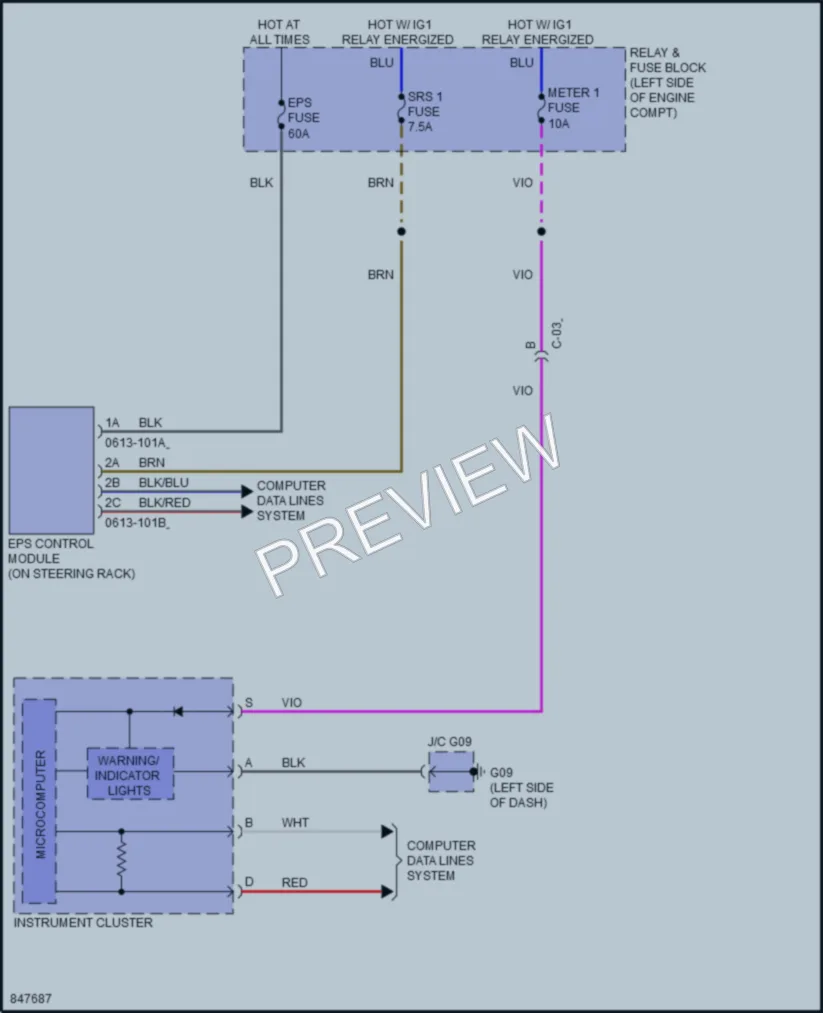 2023 Mazda MX5MiataRF Electronic Power Steering wiring diagram preview