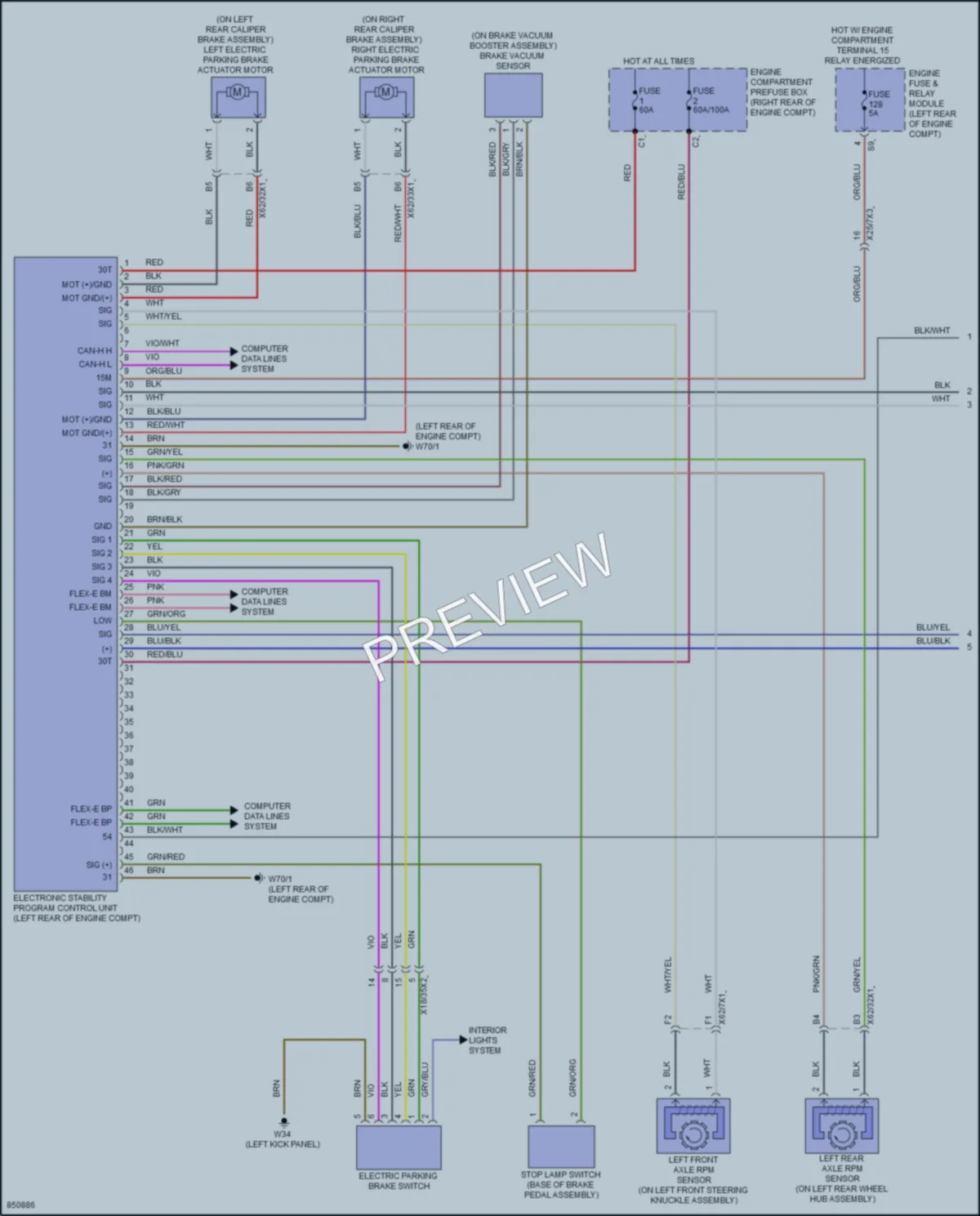 2023 MercedesBenz C300 Anti Lock Brakes wiring diagram preview
