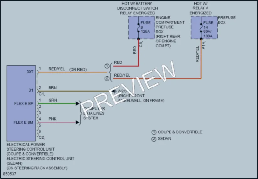 2023 MercedesBenz C300 Electronic Power Steering wiring diagram preview