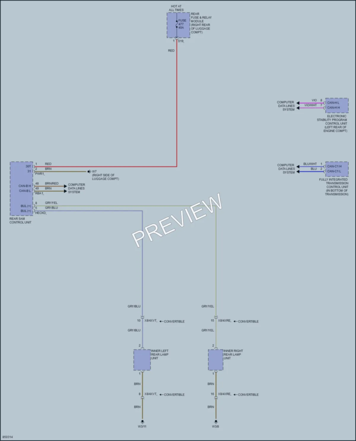 2023 MercedesBenz C300 Exterior Lights wiring diagram preview