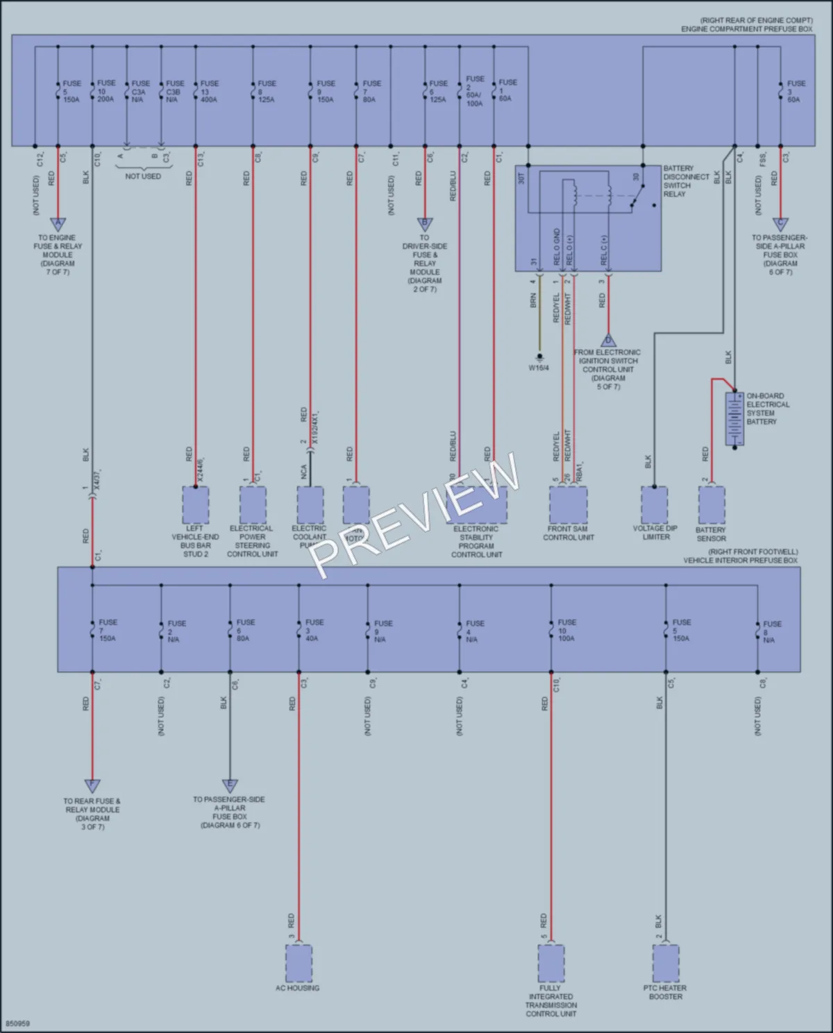 2023 MercedesBenz C300 Power Distribution wiring diagram preview