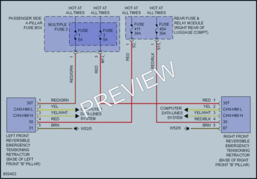 2023 MercedesBenz C300 Supplemental Restraints wiring diagram preview