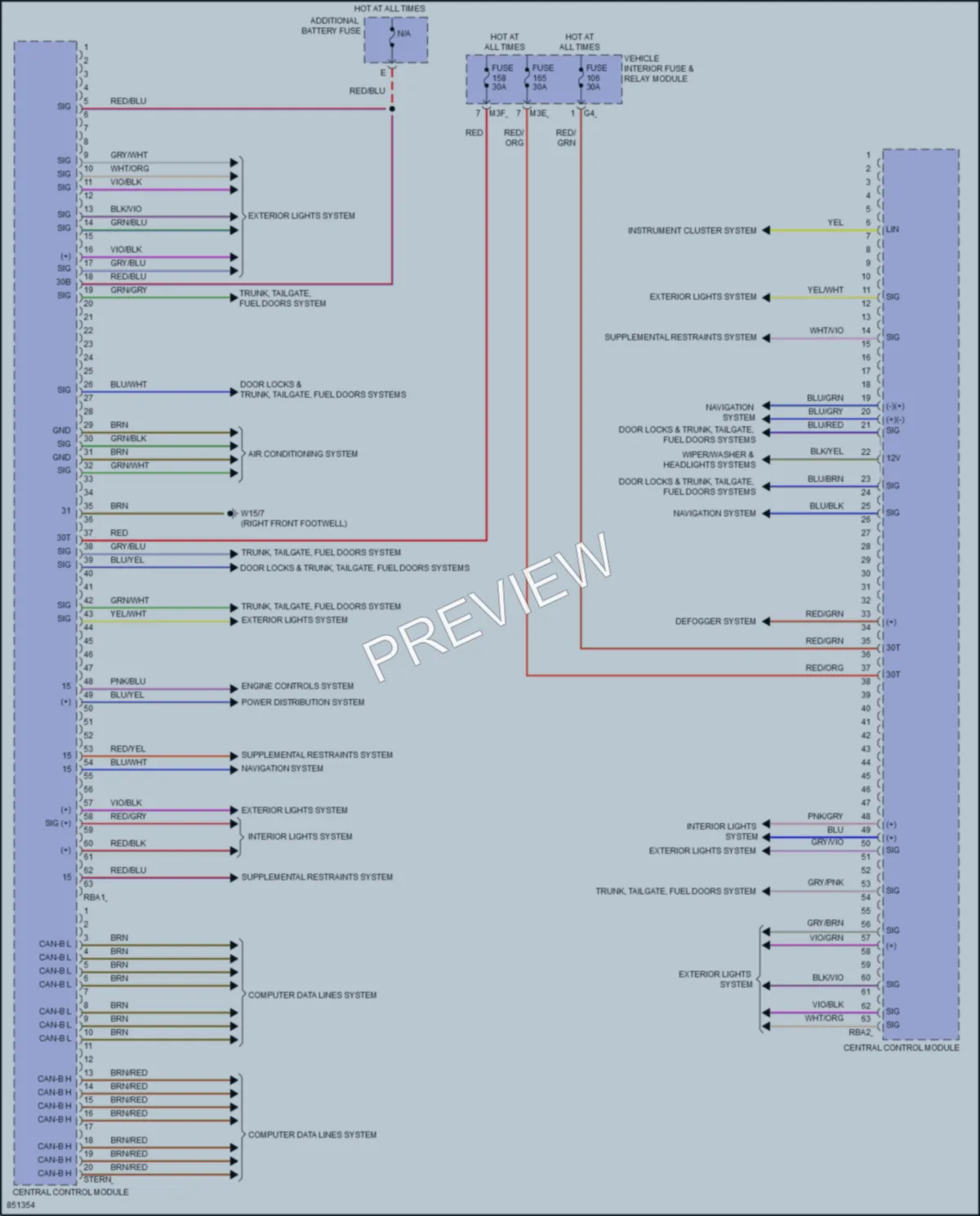 2023 MercedesBenz CLA250 Body Control Modules wiring diagram preview