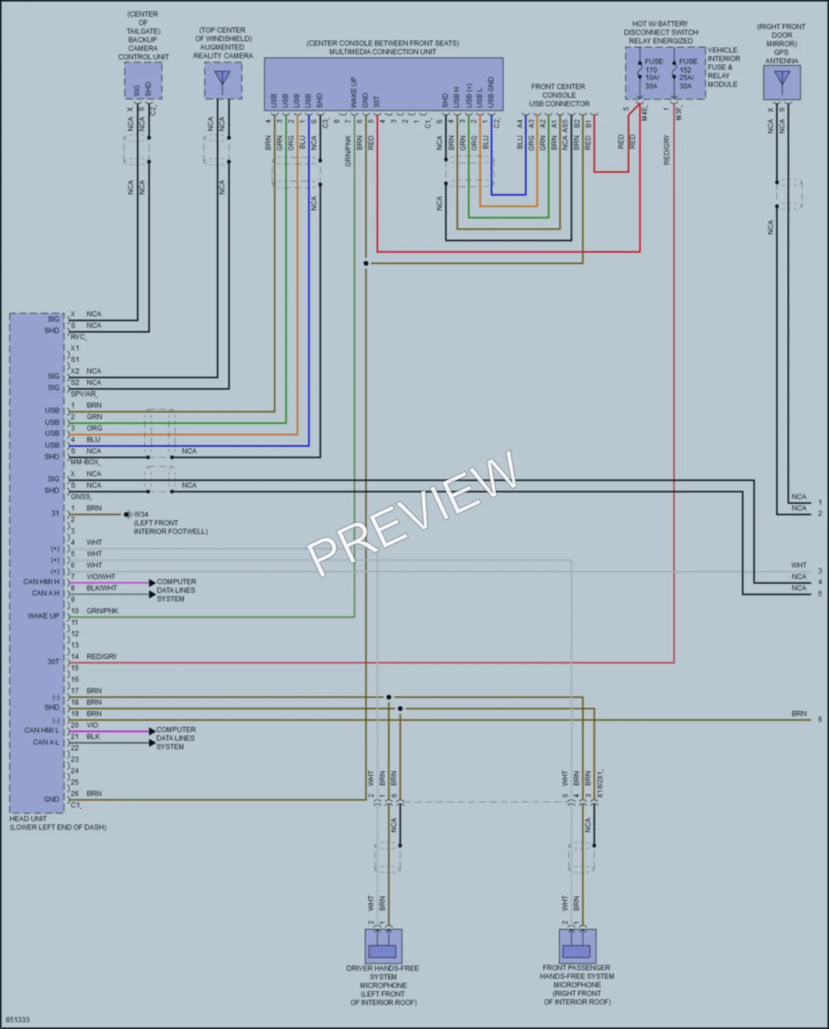 2023 MercedesBenz CLA250 Radio wiring diagram preview