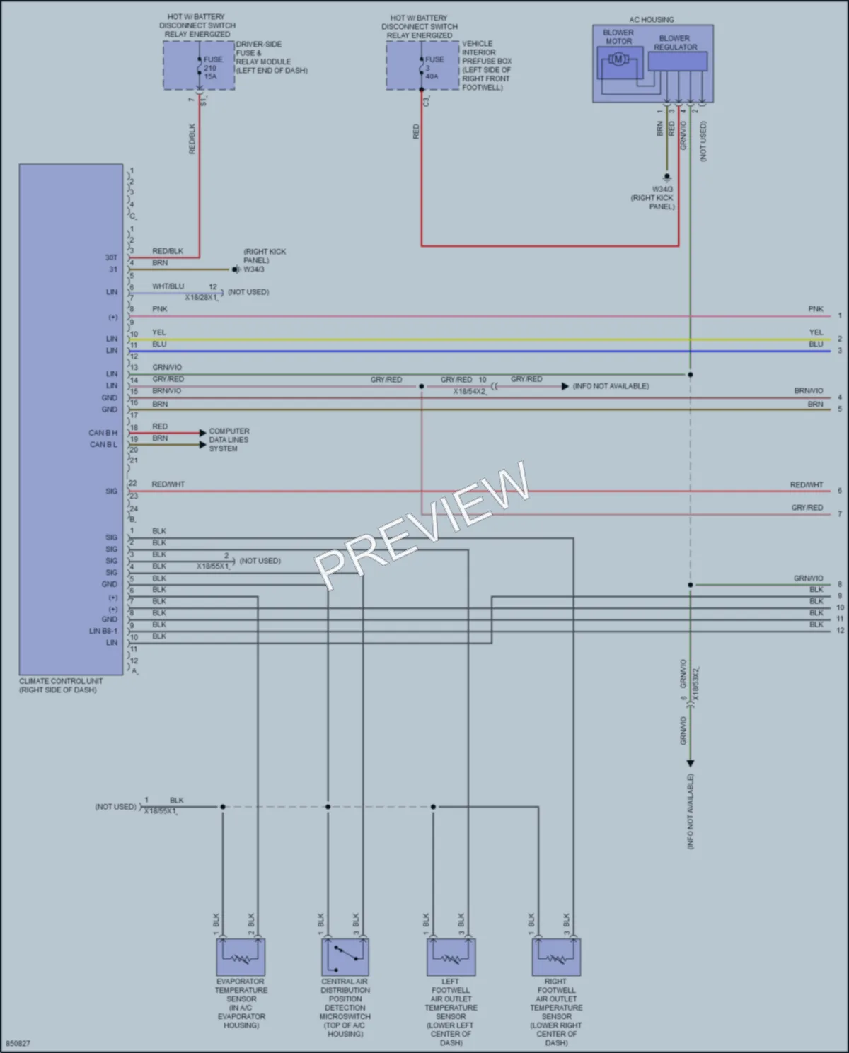 2023 MercedesBenz CLS450 Air Conditioning wiring diagram preview