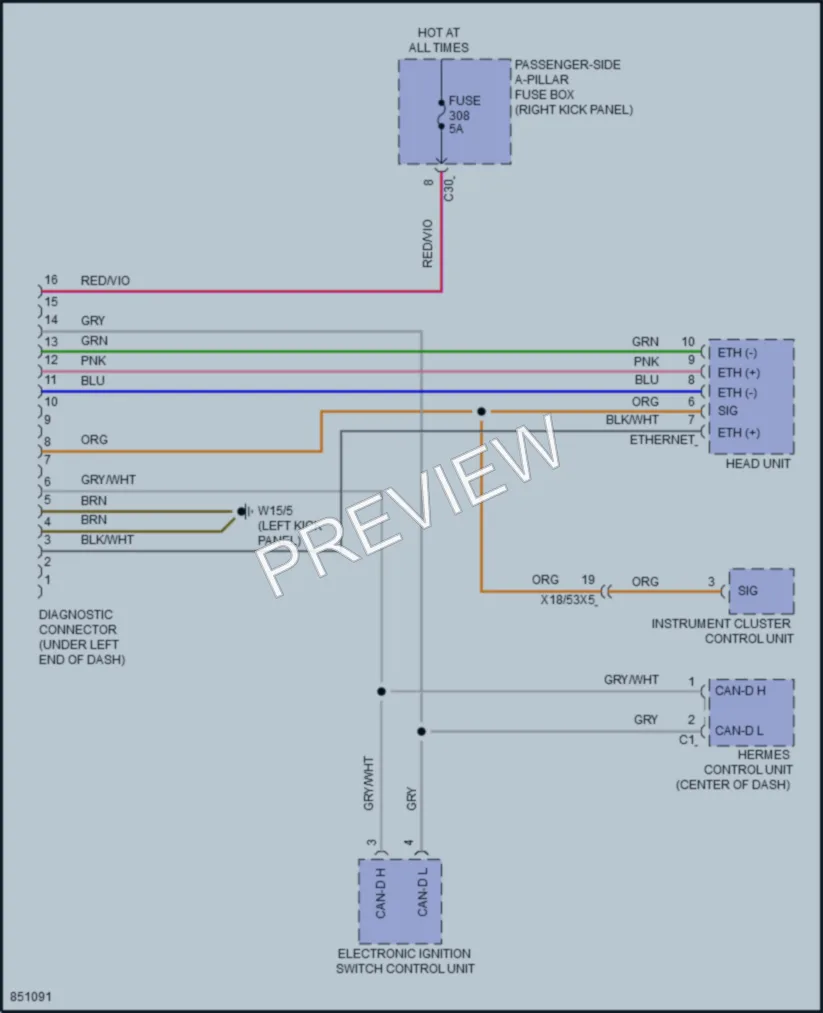 2023 MercedesBenz CLS450 Computer Data Lines wiring diagram preview