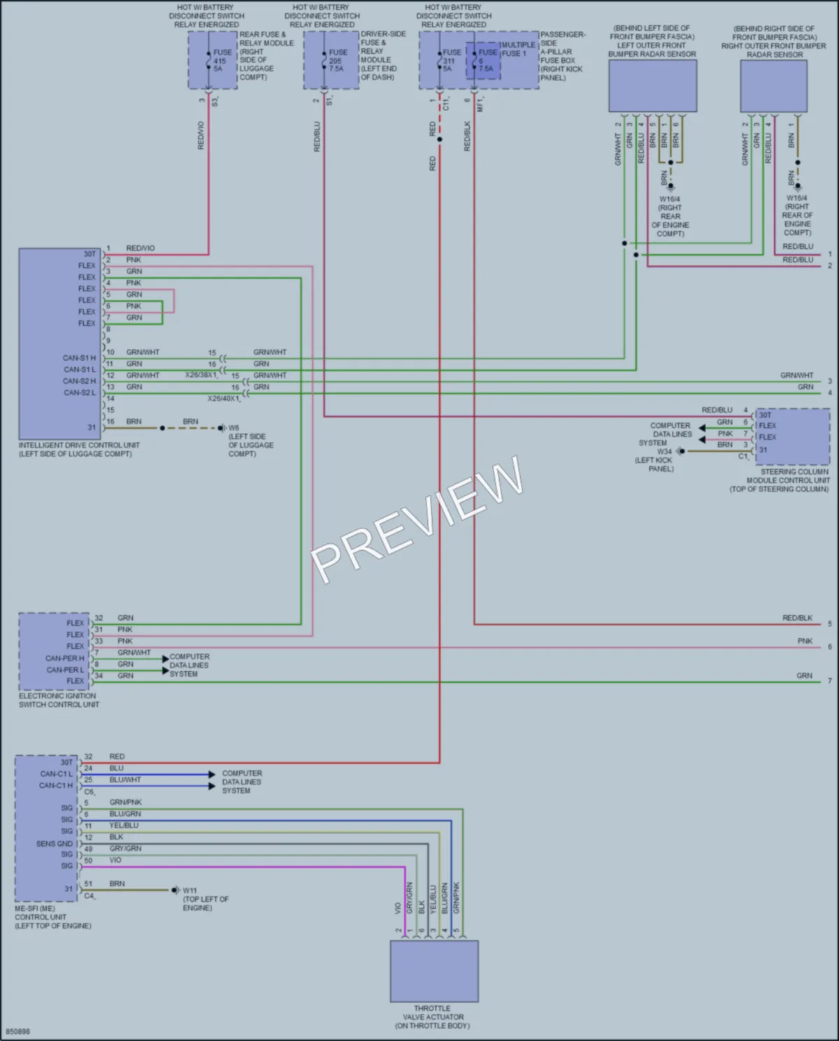 2023 MercedesBenz CLS450 Cruise Control wiring diagram preview