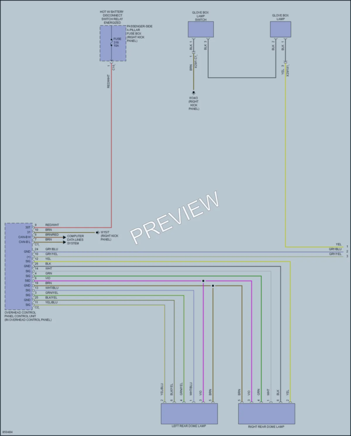 2023 MercedesBenz CLS450 Interior Lights wiring diagram preview