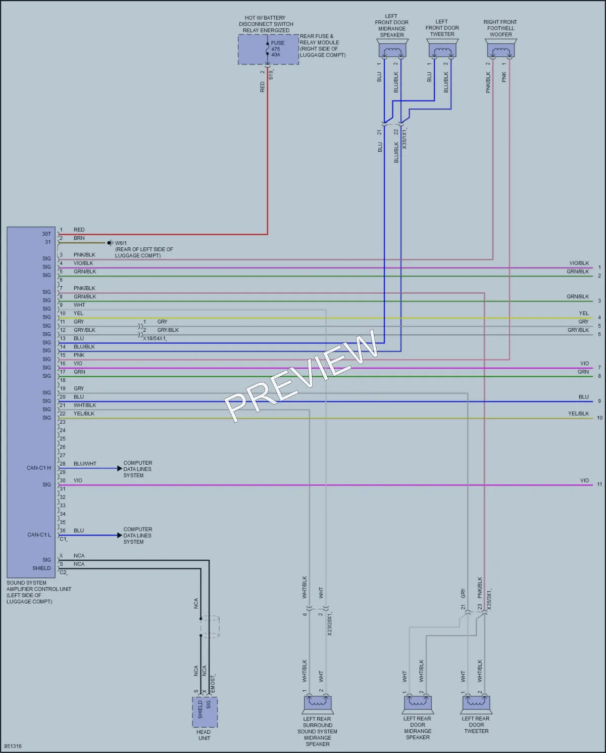 2023 MercedesBenz CLS450 Radio wiring diagram preview
