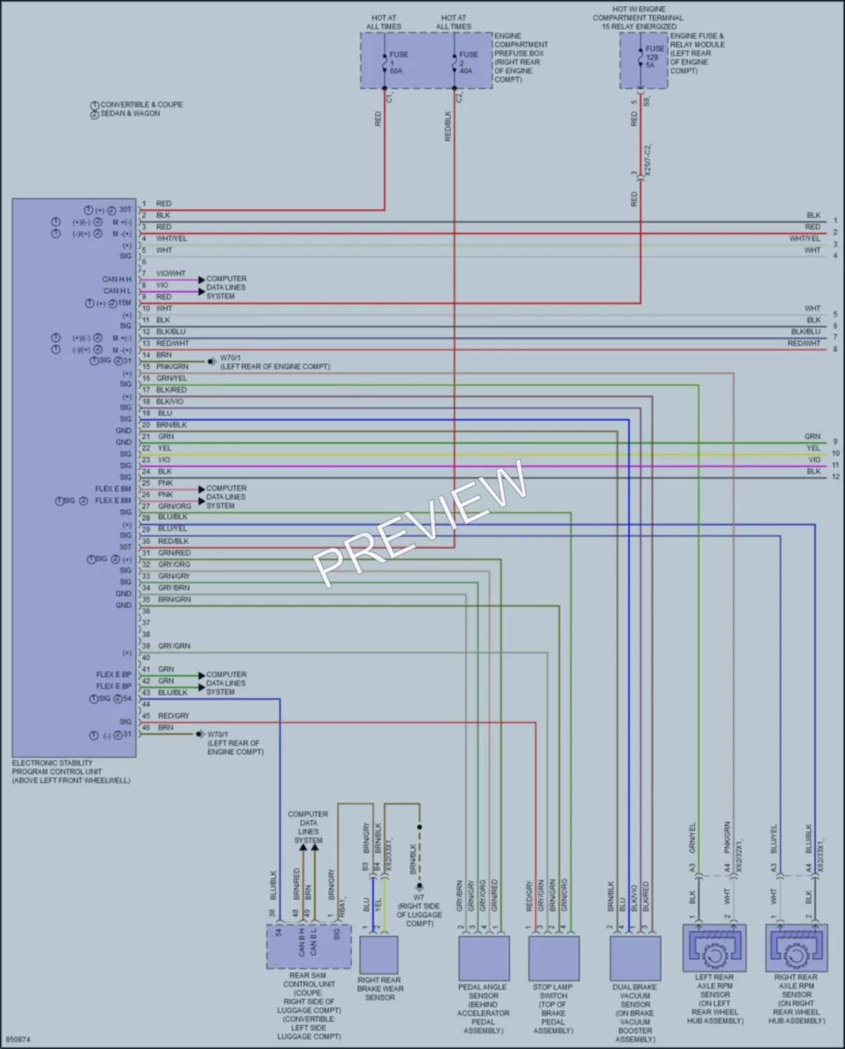 2023 MercedesBenz E450 Anti Lock Brakes wiring diagram preview