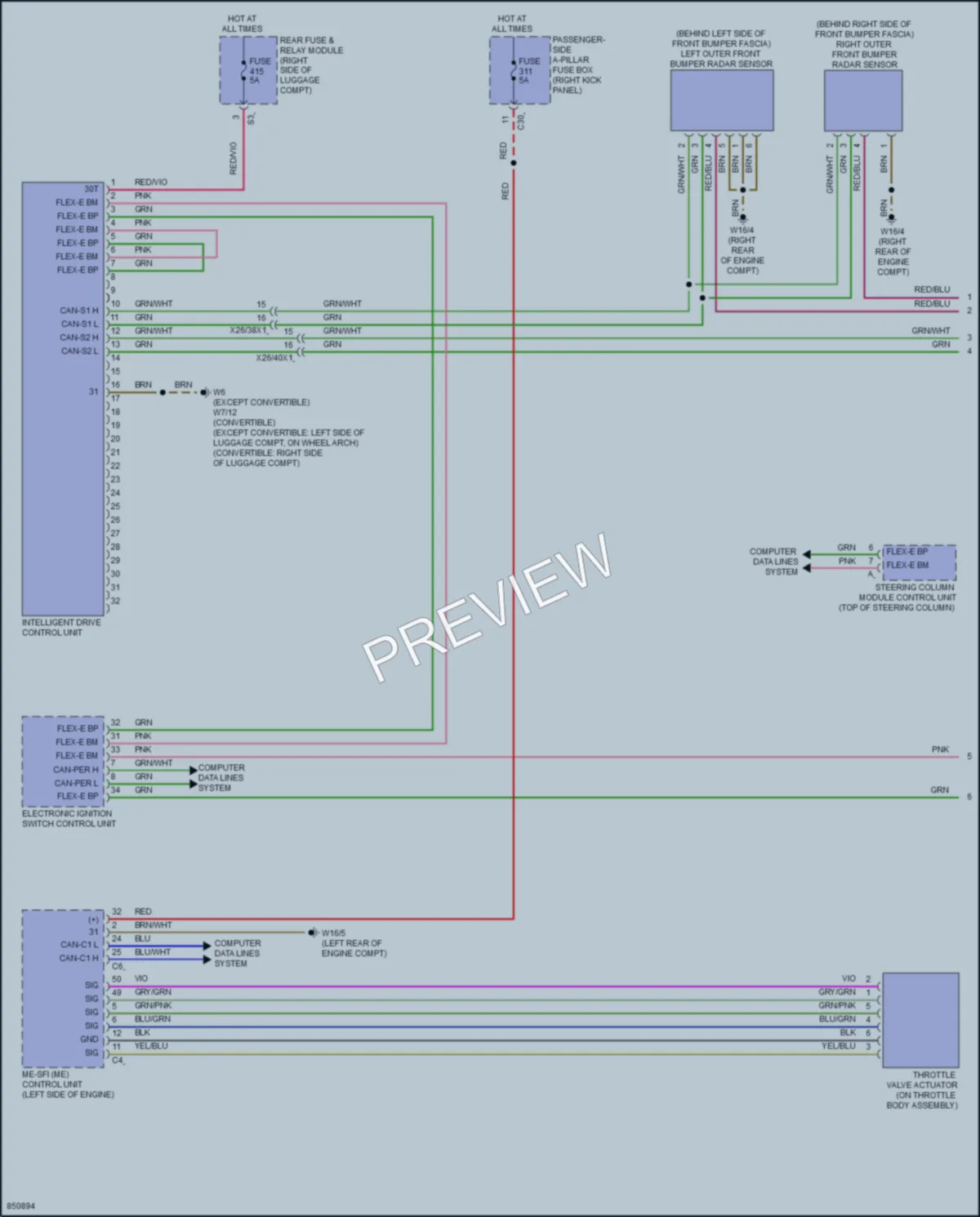 2023 MercedesBenz E450 Cruise Control wiring diagram preview