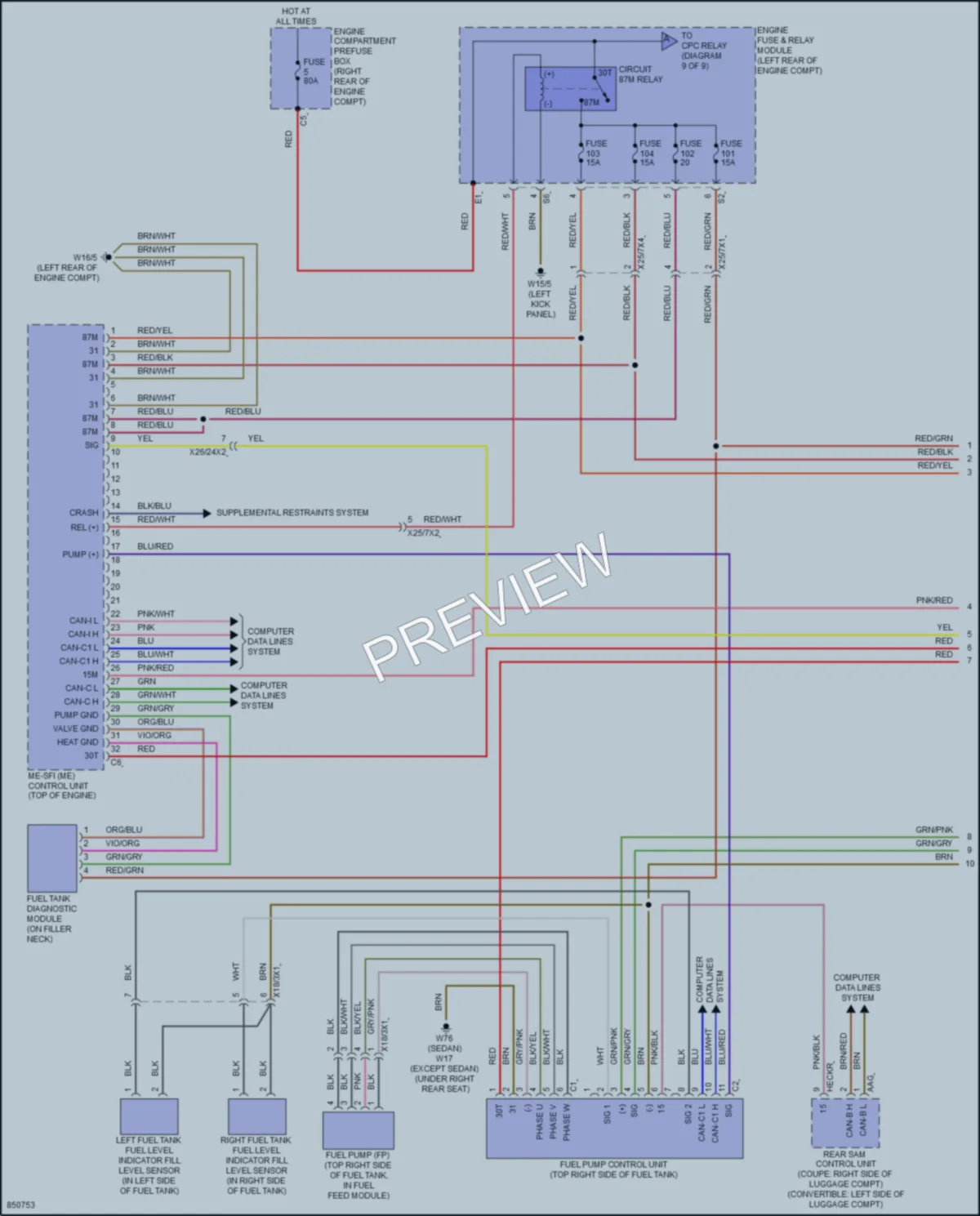 2023 MercedesBenz E450 Engine Performance wiring diagram preview