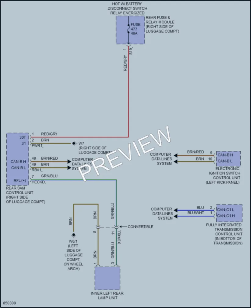 2023 MercedesBenz E450 Exterior Lights wiring diagram preview