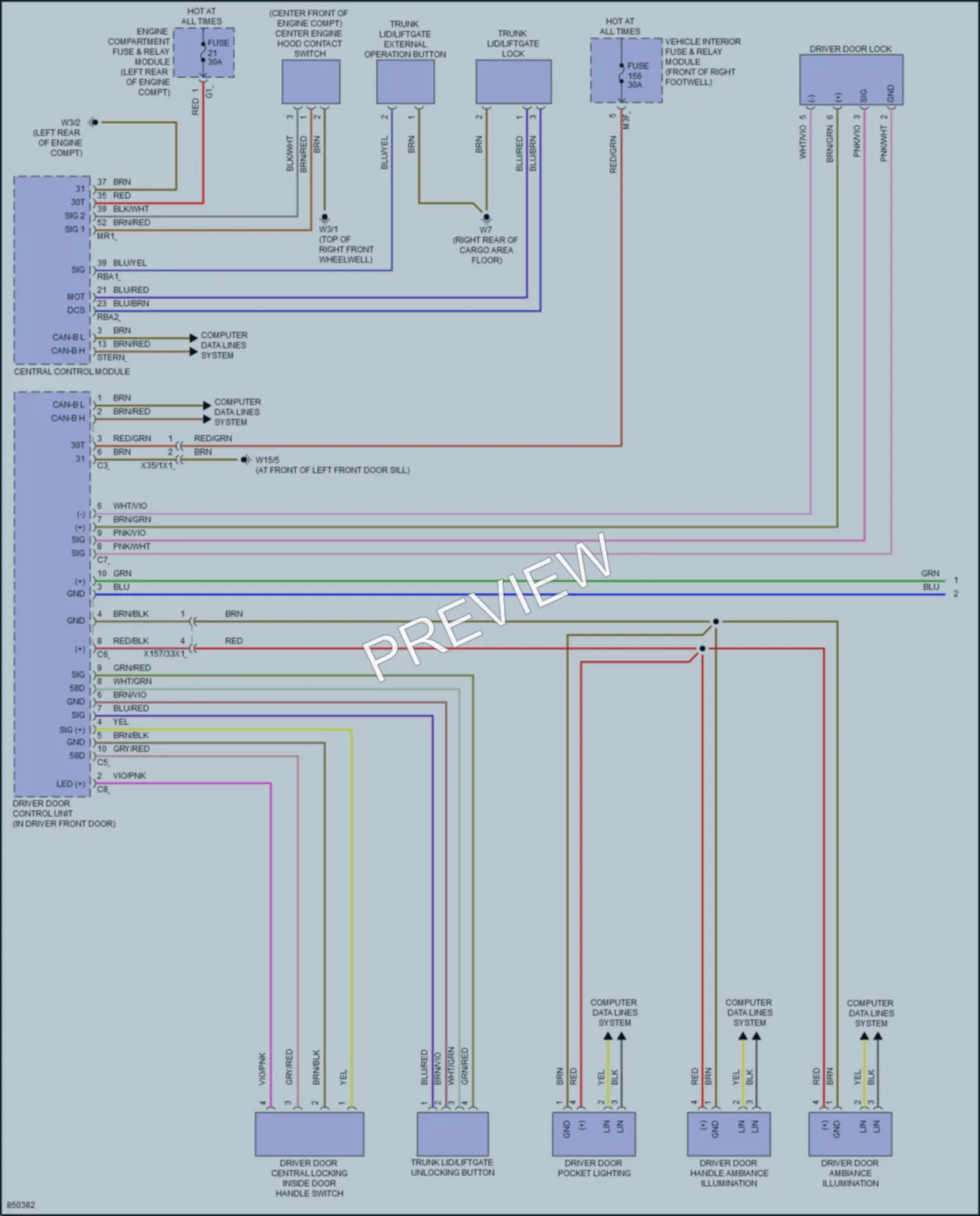 2023 MercedesBenz GLA250 Anti Theft wiring diagram preview