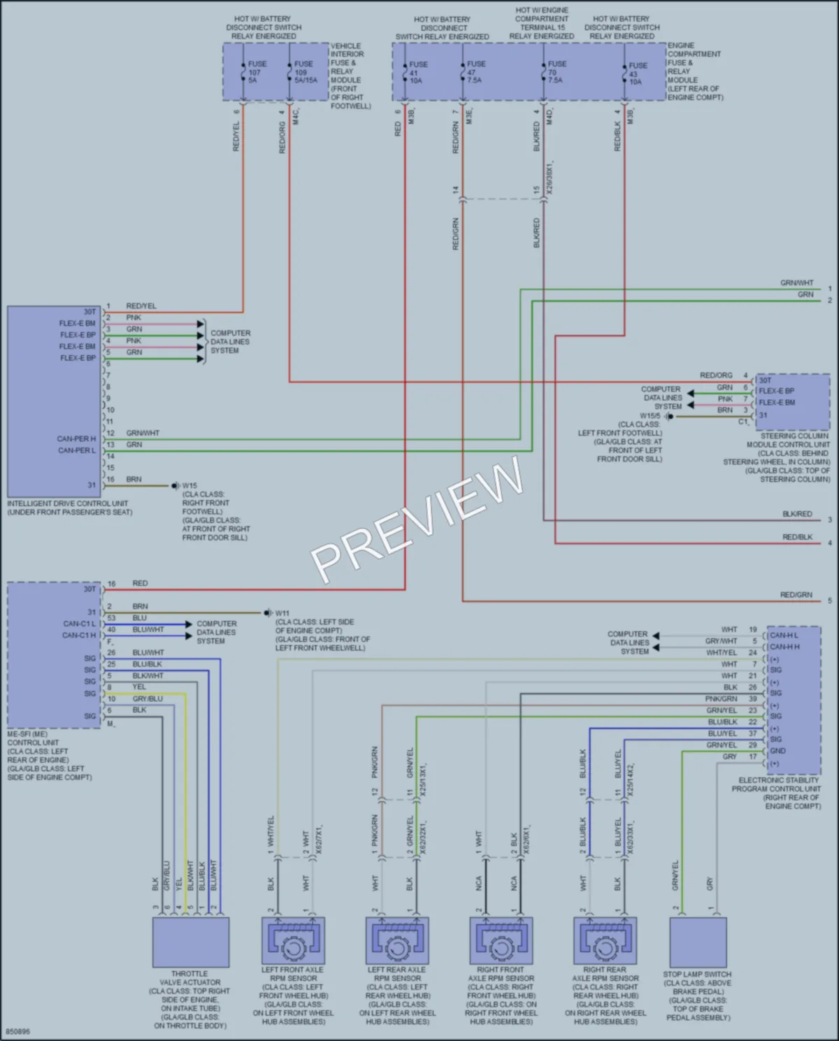 2023 MercedesBenz GLA250 Cruise Control wiring diagram preview
