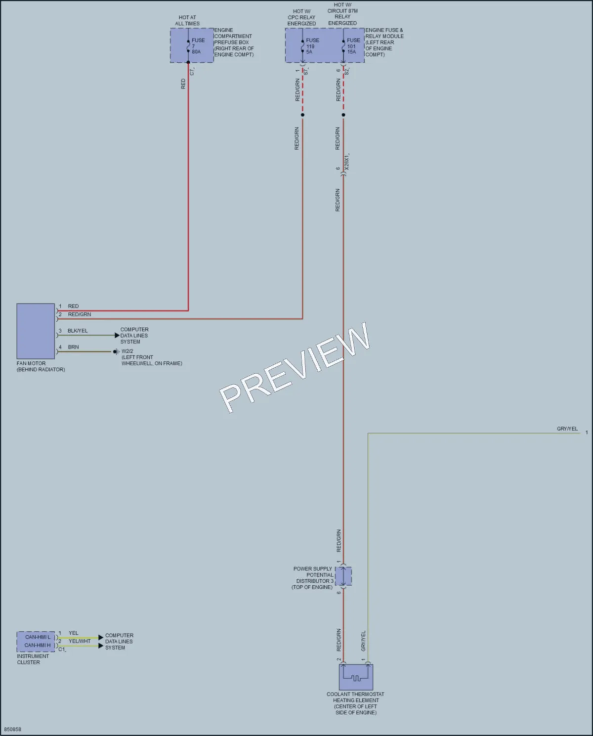 2023 MercedesBenz GLC300Coupe Cooling Fan wiring diagram preview