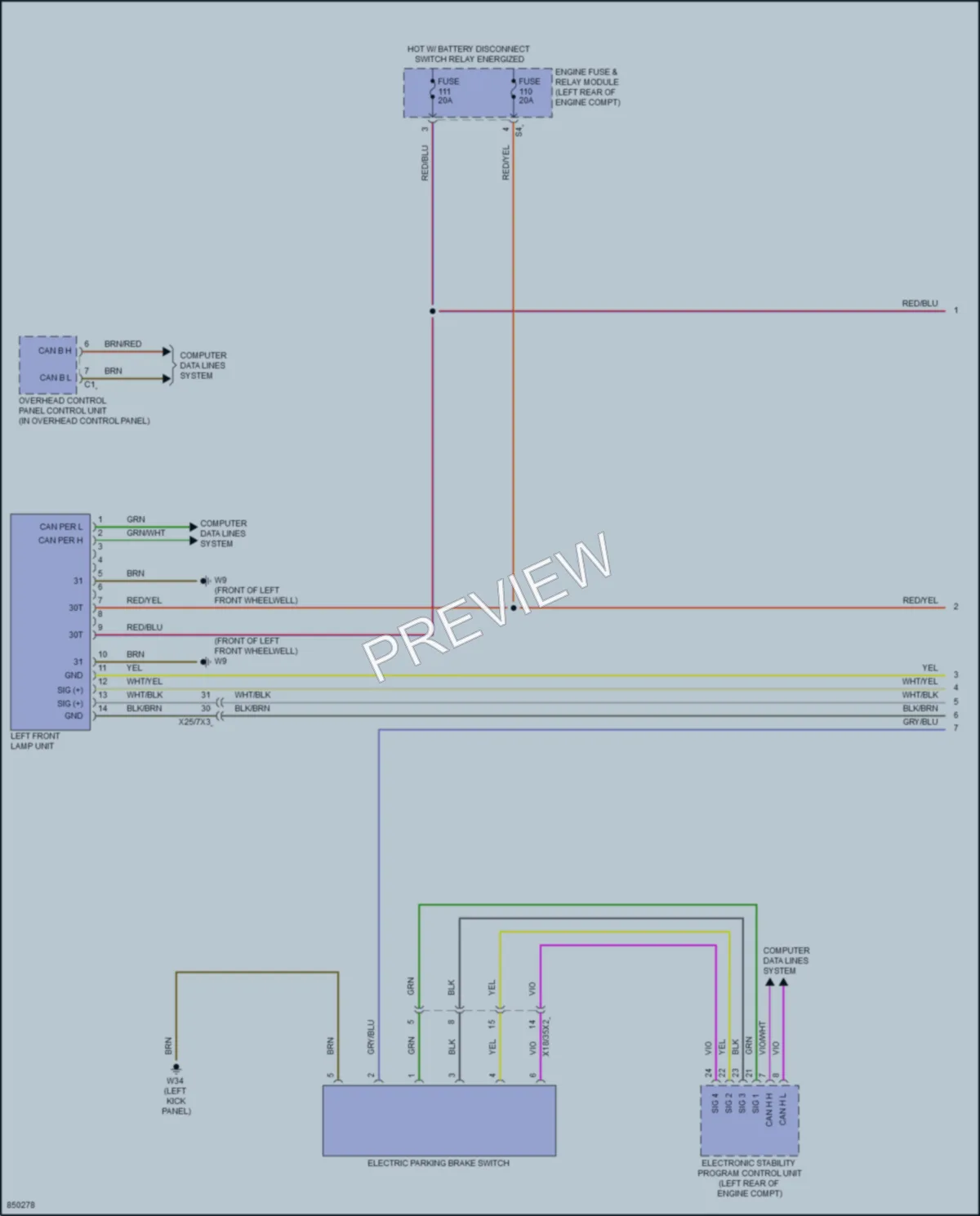 2023 MercedesBenz GLC300Coupe Headlights wiring diagram preview