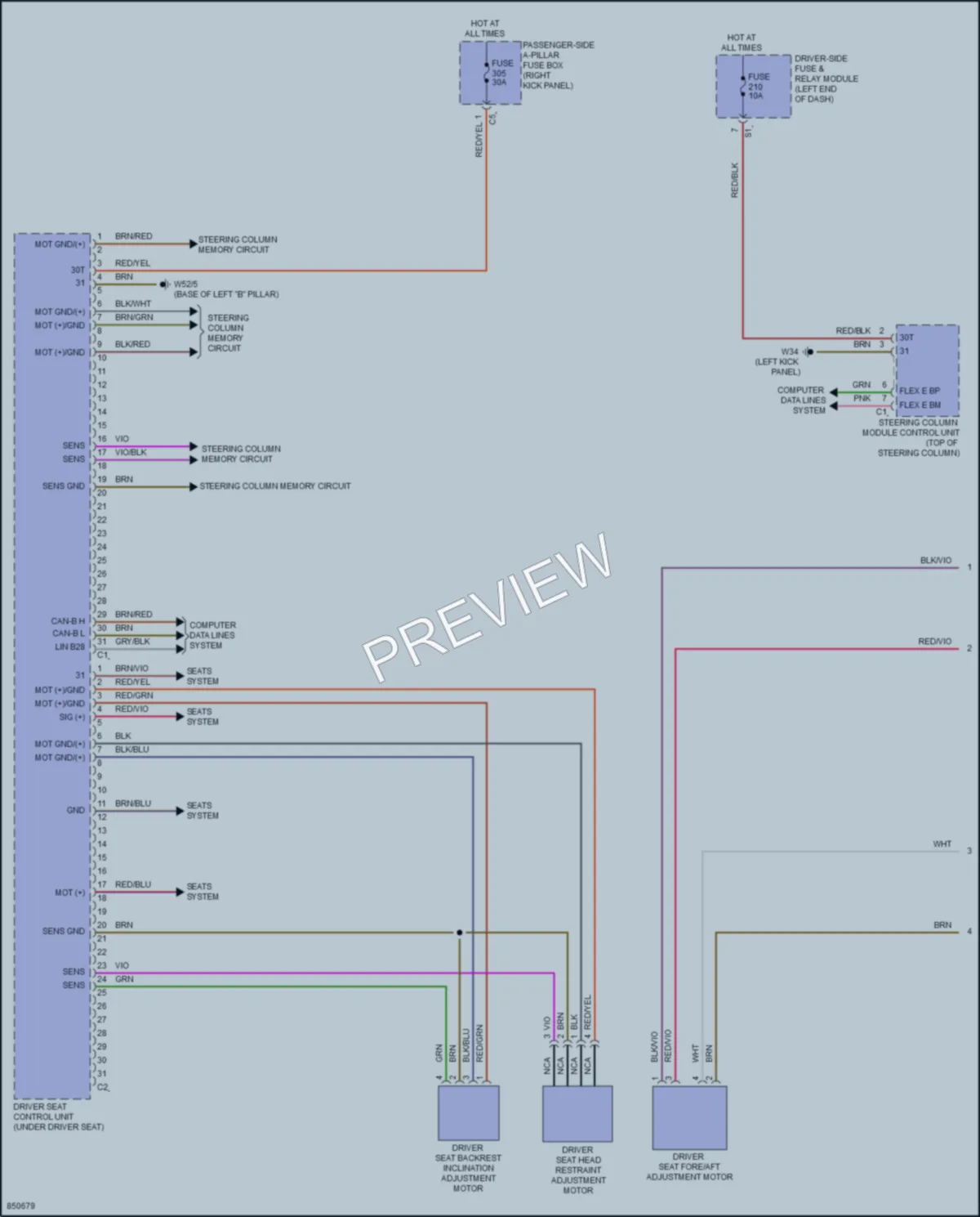 2023 MercedesBenz GLC300Coupe Memory Systems wiring diagram preview