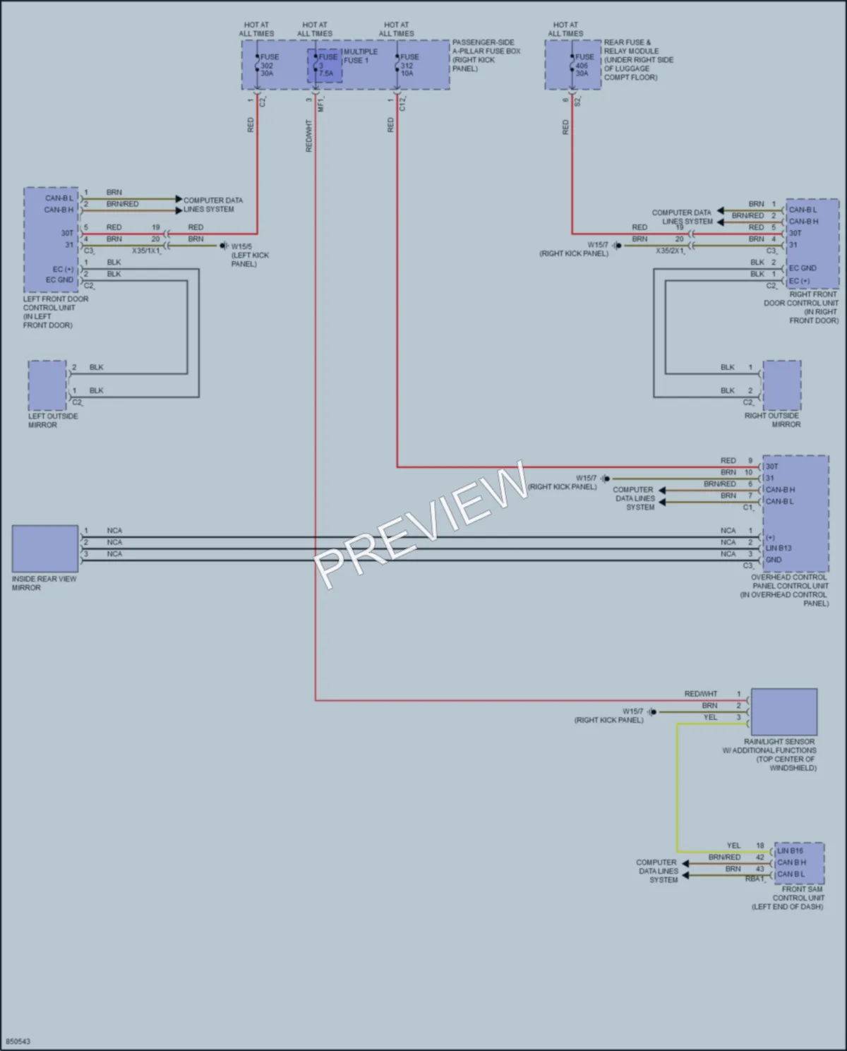 2023 MercedesBenz GLC300Coupe Power Mirrors wiring diagram preview